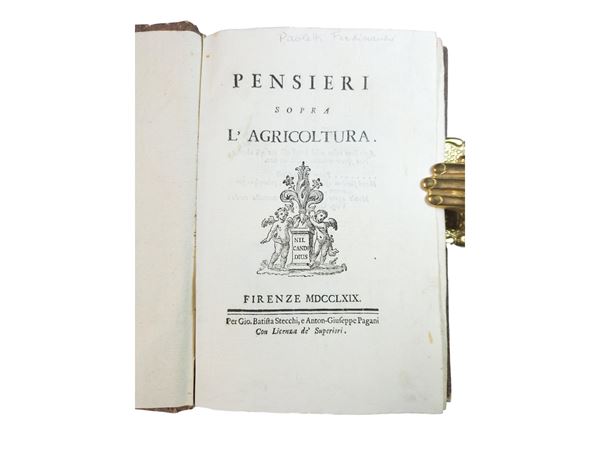 Ferdinando Paoletti - Pensieri sopra l’agricoltura