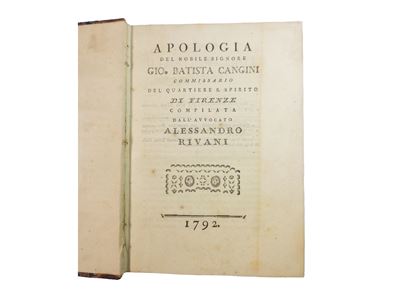 Apologia del Nobile Signore Gio. Batista Cangini