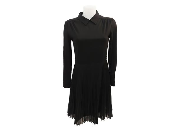 The pearl - Black silk dress
