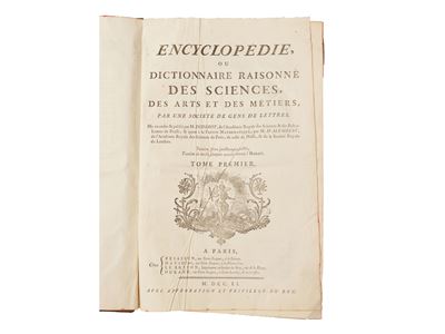 Encyclopédie Ou Dictionnaire Raisonné Des Sciences, Des Arts Et Des Métiers
