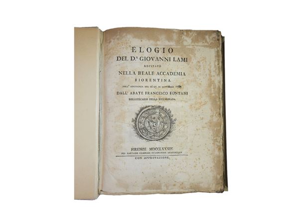 Francesco Fontani - Elogio del Dr. Giovanni Lami
