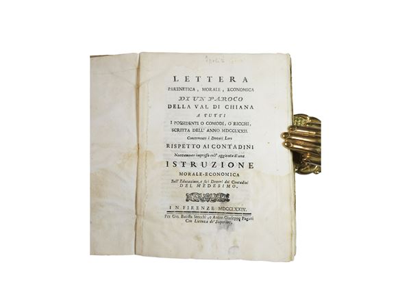 Lettera parenetica, morale, economica di un paroco dalla Val di Chiana