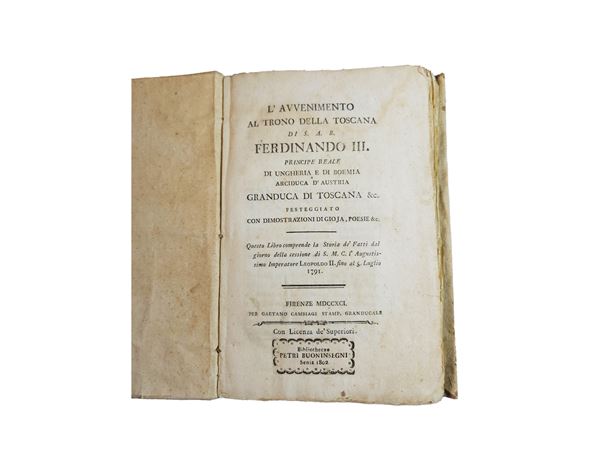 L’avvenimento al trono della Toscana di S.A.R. Ferdinando III