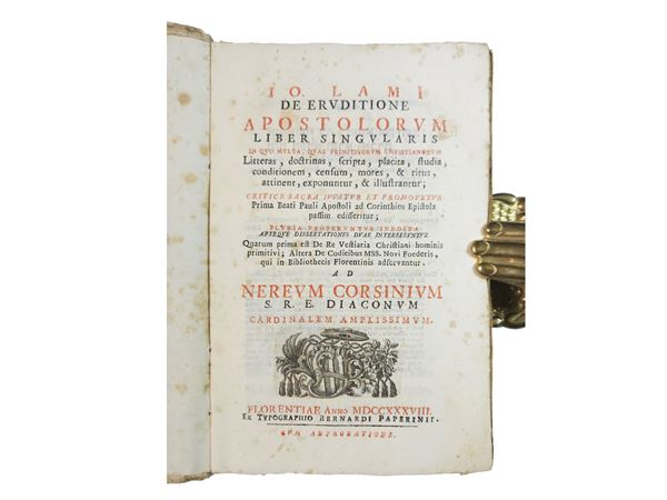 Giovanni Lami - De eruditione Apostolorum liber singularis