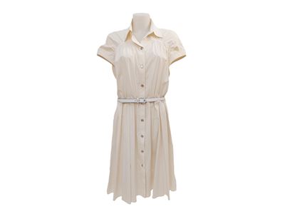 Salvatore Ferragamo - Chemisier in Cotone Color Panna