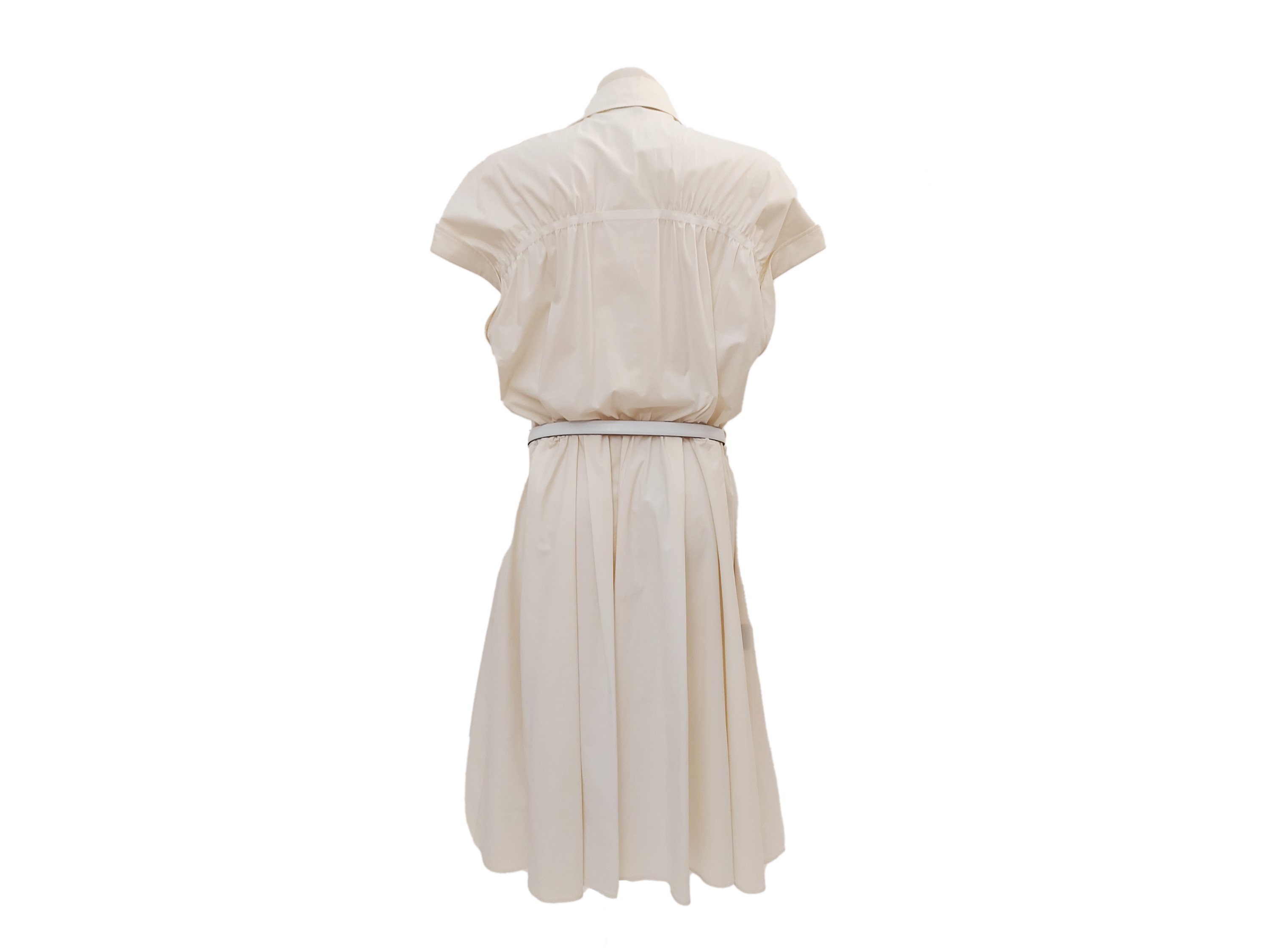 Salvatore Ferragamo - Chemisier in Cotone Color Panna