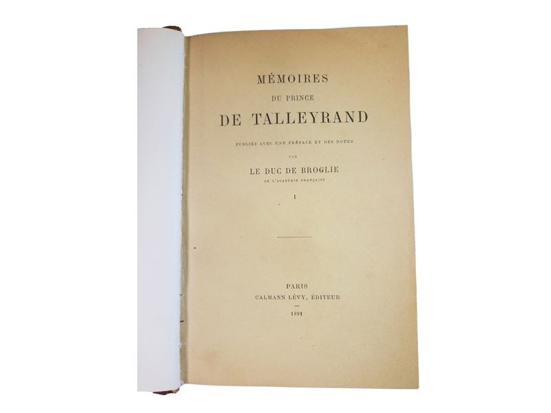 Memoires du Prince de Talleyrand