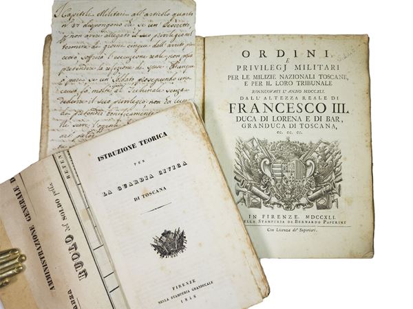 Francesco III Granduca di Toscana - Ordini e privilegj militari per le milizie nazionali toscane