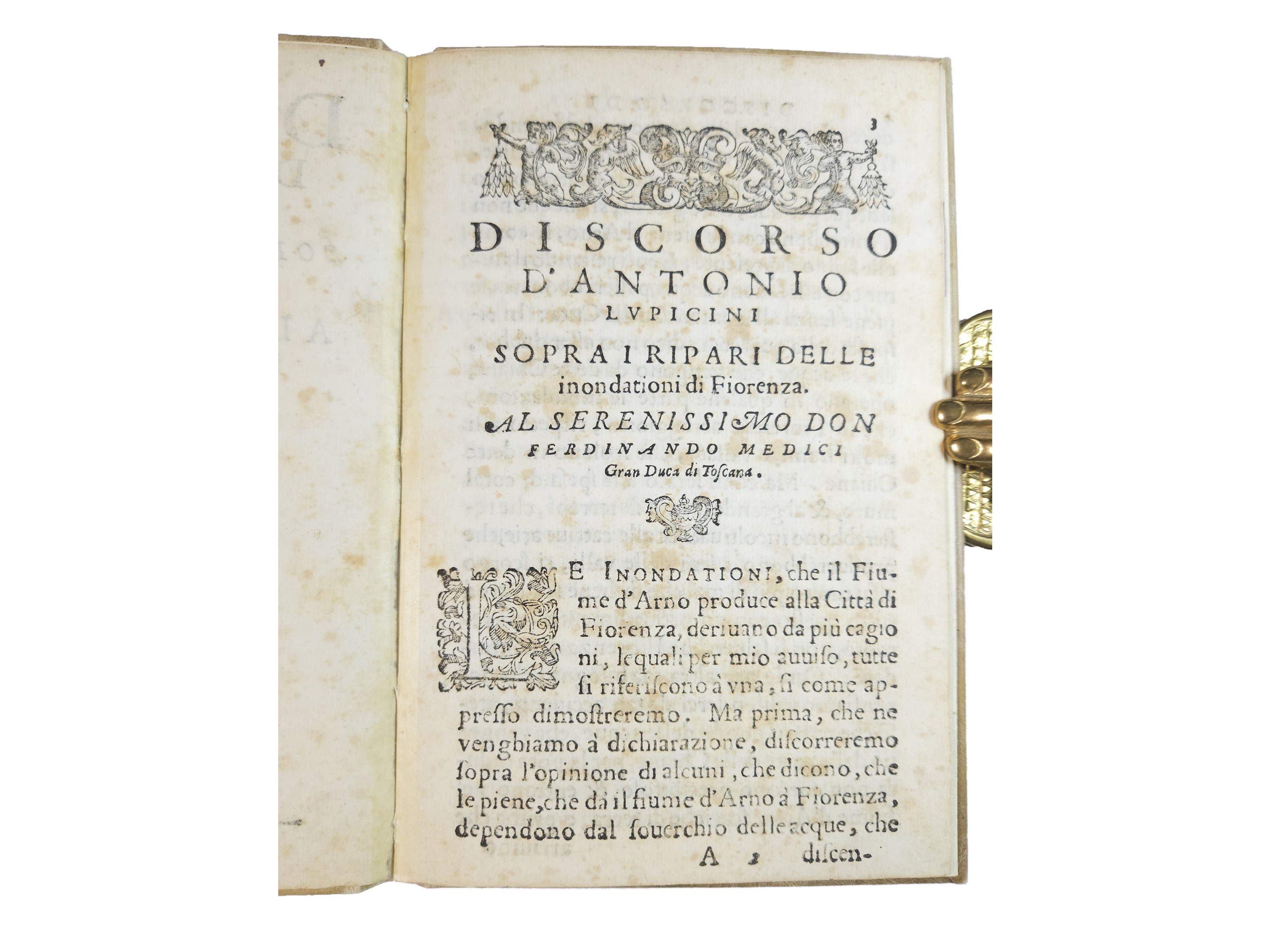 Discorso D’antonio Lupicini Sopra i Ripari delle Inondazioni di Fiorenza