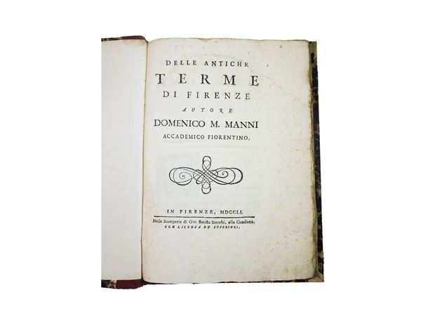 Domenico Maria Manni - Delle antiche Terme di Firenze