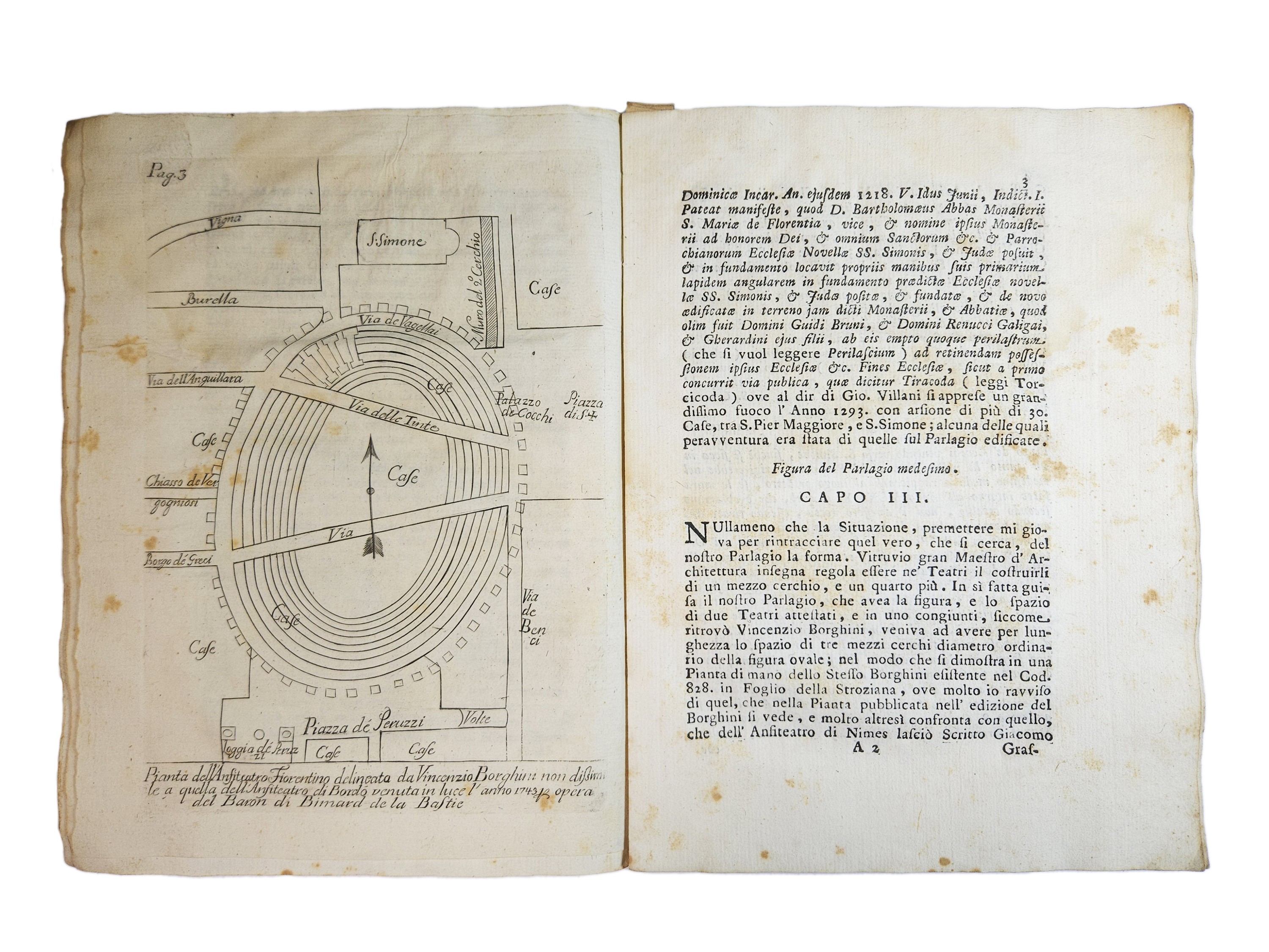 Notizie istoriche intorno al Parlagio ovvero anfiteatro di Firenze