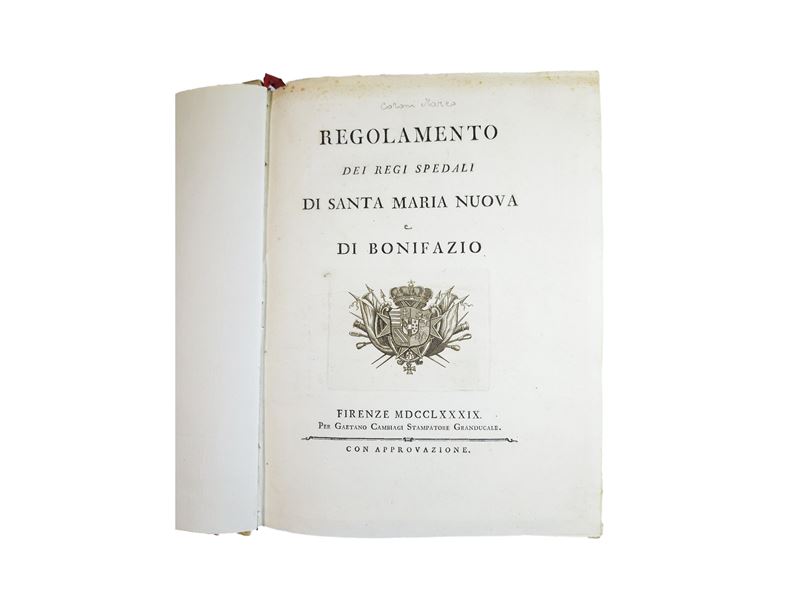 Regolamento dei Regi Spedali di Santa Maria Nuova e di Bonifazio