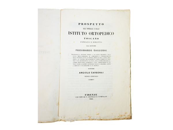 Angiolo Carbonai - Prospetto dell’Imperiale e Reale Istituto ortopedico toscano