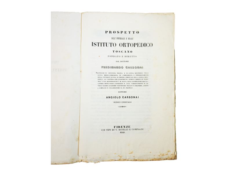 Prospetto dell’Imperiale e Reale Istituto ortopedico toscano