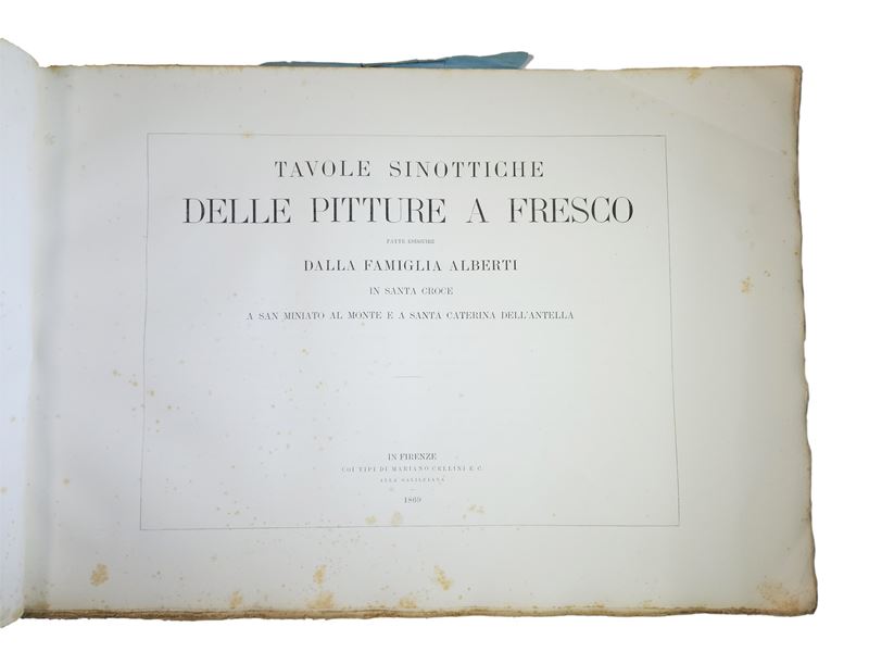 Tavole sinottiche delle pitture a fresco fatte eseguire dalla famiglia Alberti in Santa Croce