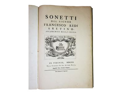 Sonetti del Signor Francesco Redi Aretino Accademico della Crusca