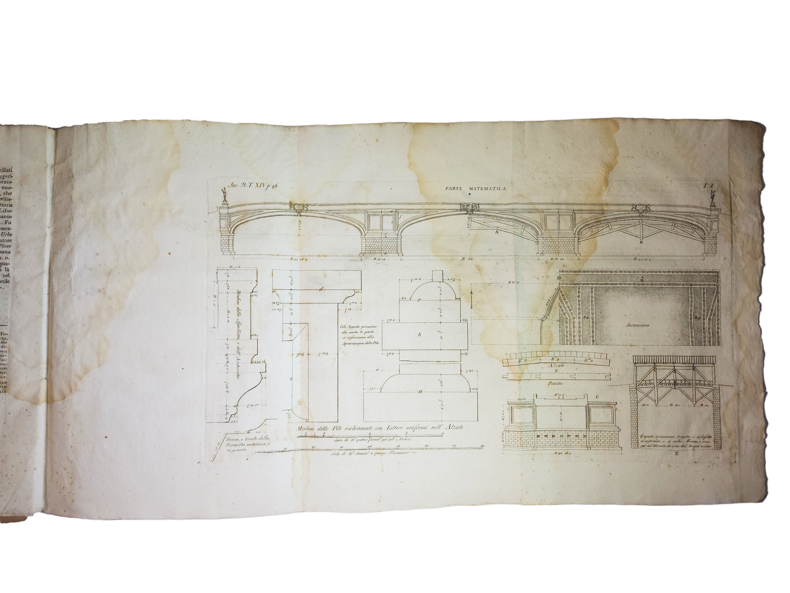 Della vera curva degli archi del ponte a S. Trinita di Firenze