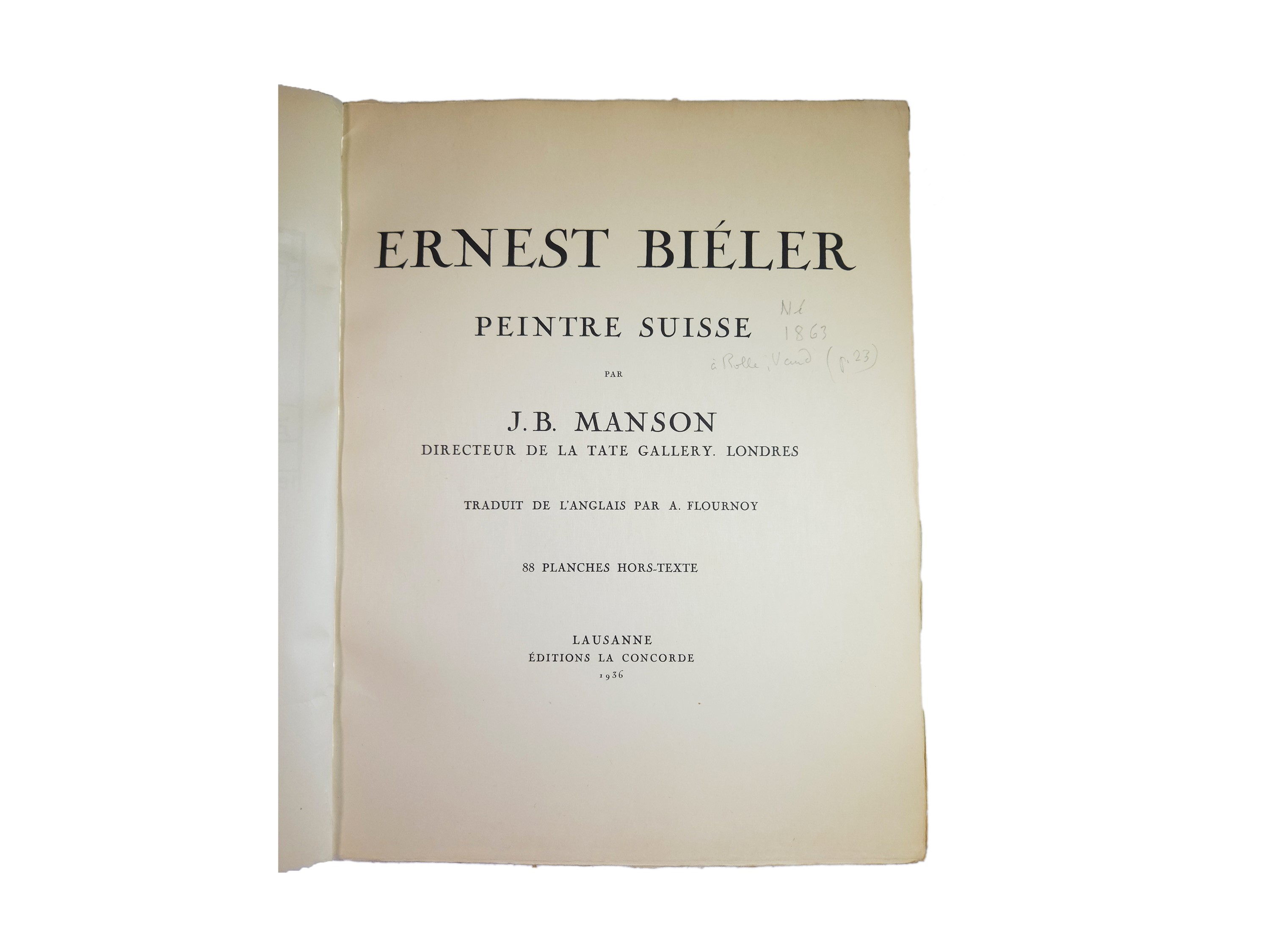 Ernest Biéler Peintre suisse par J.B. Manson