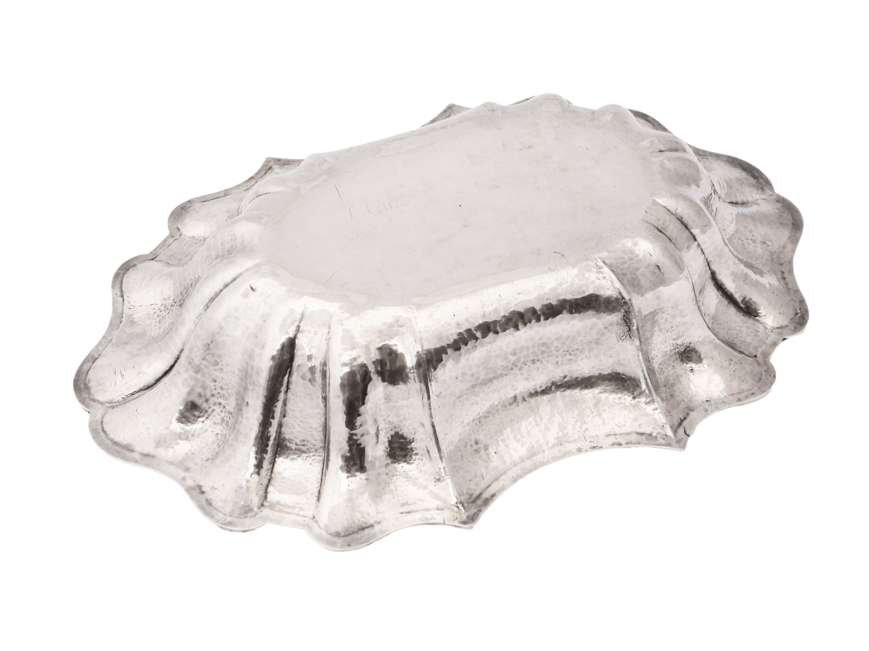Cestino Centrotavola Ovale in Argento