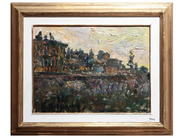 Guido Borgianni : Paesaggio 1965  - Asta Dèballage. Occasioni in asta - Maison Bibelot - Casa d'Aste Firenze - Milano