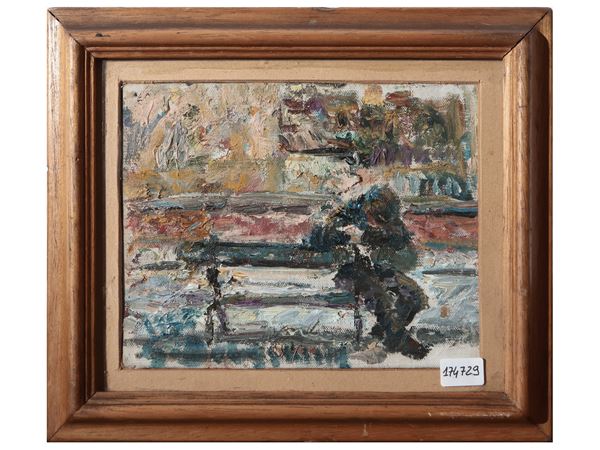 Guido Borgianni - Figure on the bench