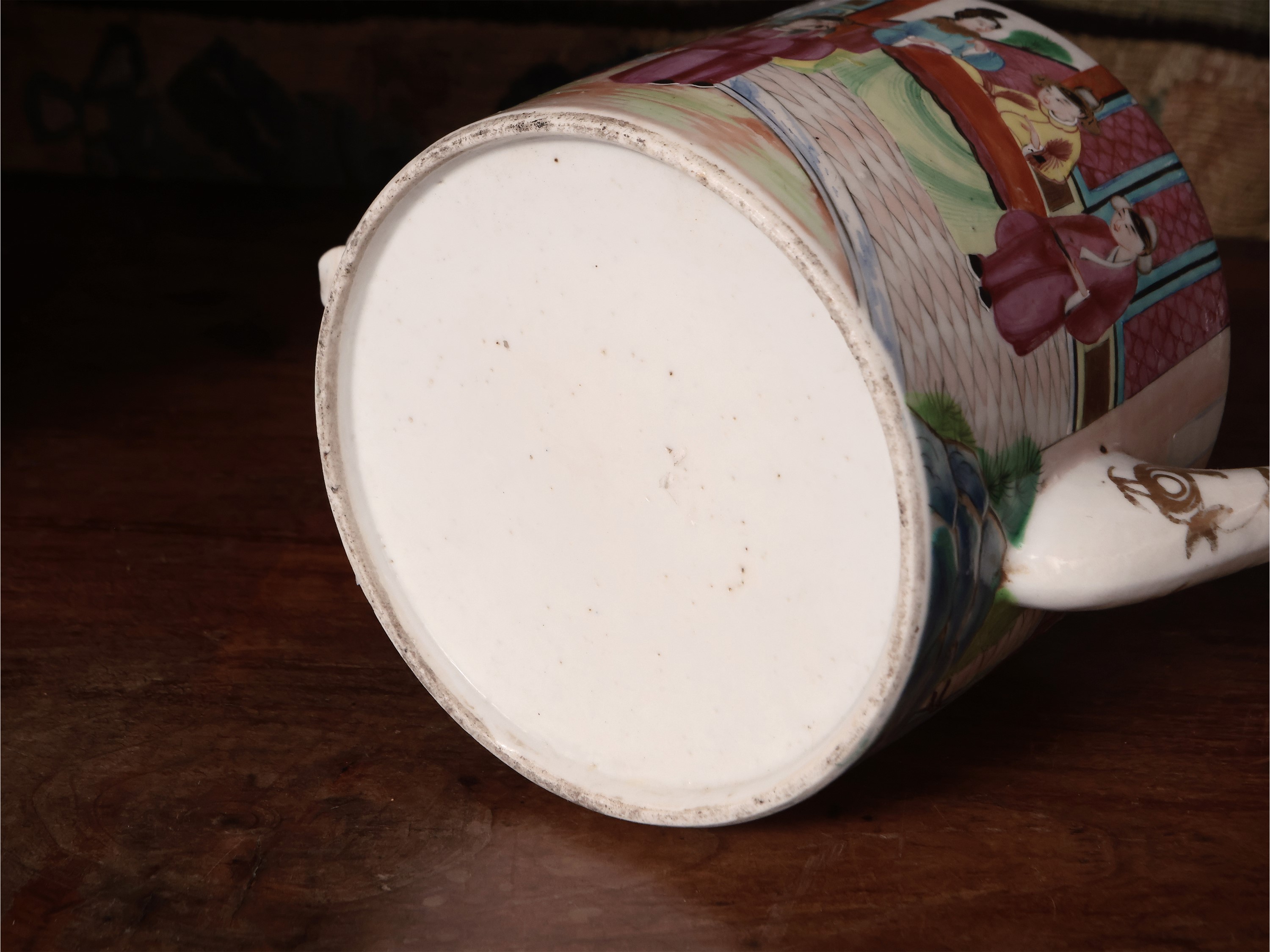 Teiera in porcellana Canton