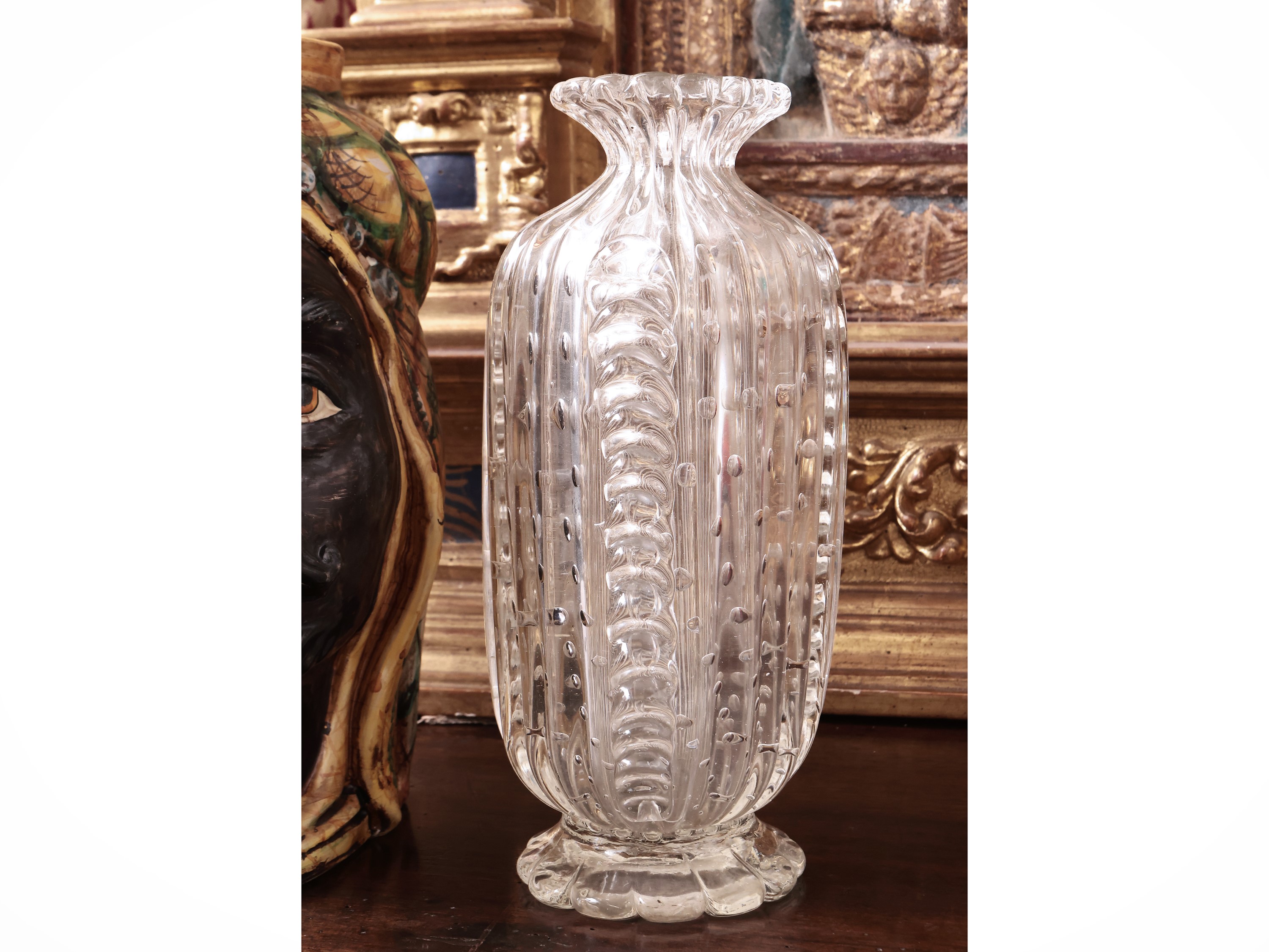 Vaso in Cristallo a Bolle Vetreria Barovier