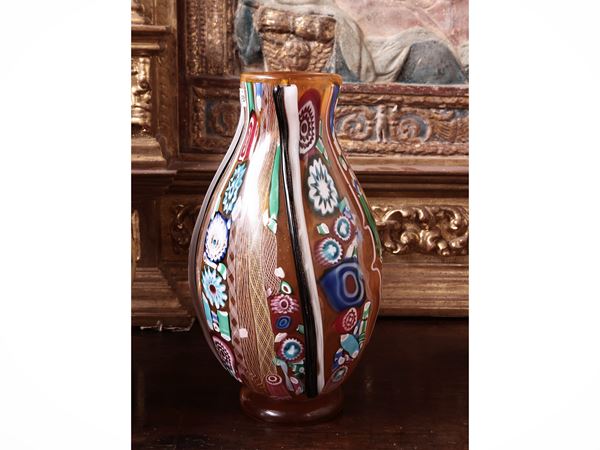 Vaso in vetro color ambra