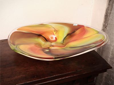 Piatto a.ve.M, Arte Vetraria Muranese (attribuito)