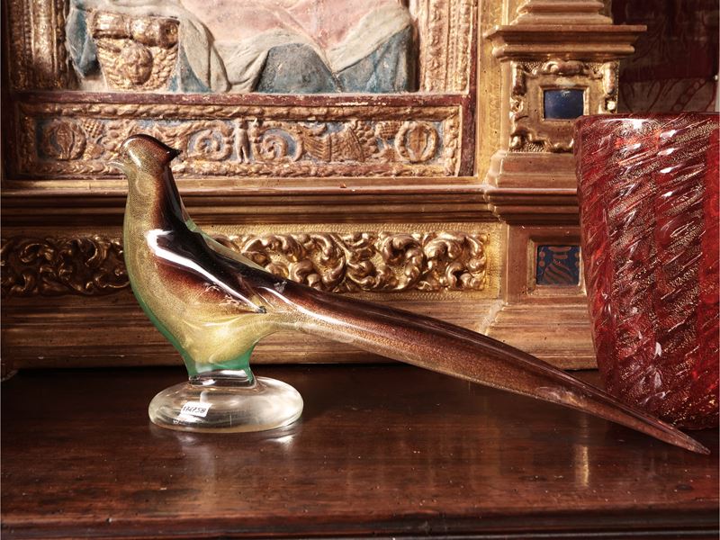 Figura di Fagiano Archimede Seguso della Serie "polveri"