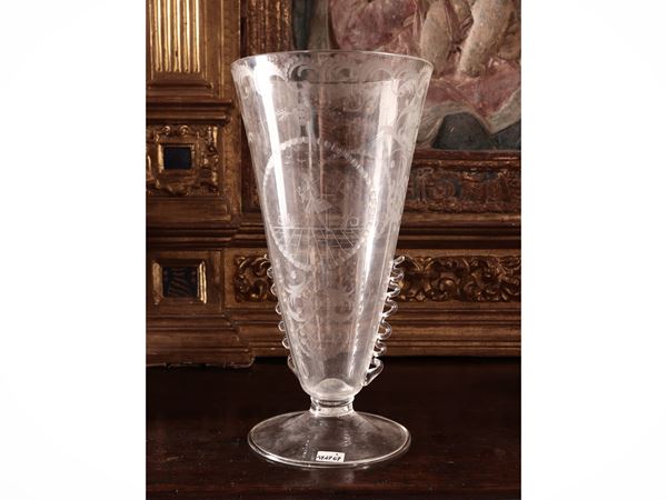 Vaso in cristallo soffiato S.A.L.I.R.