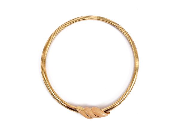 Monet - Collana tubogas in metallo golden tone