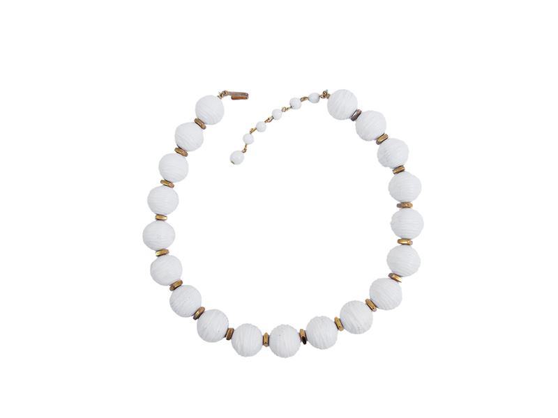 Trifari - Girocollo con pietre bianche