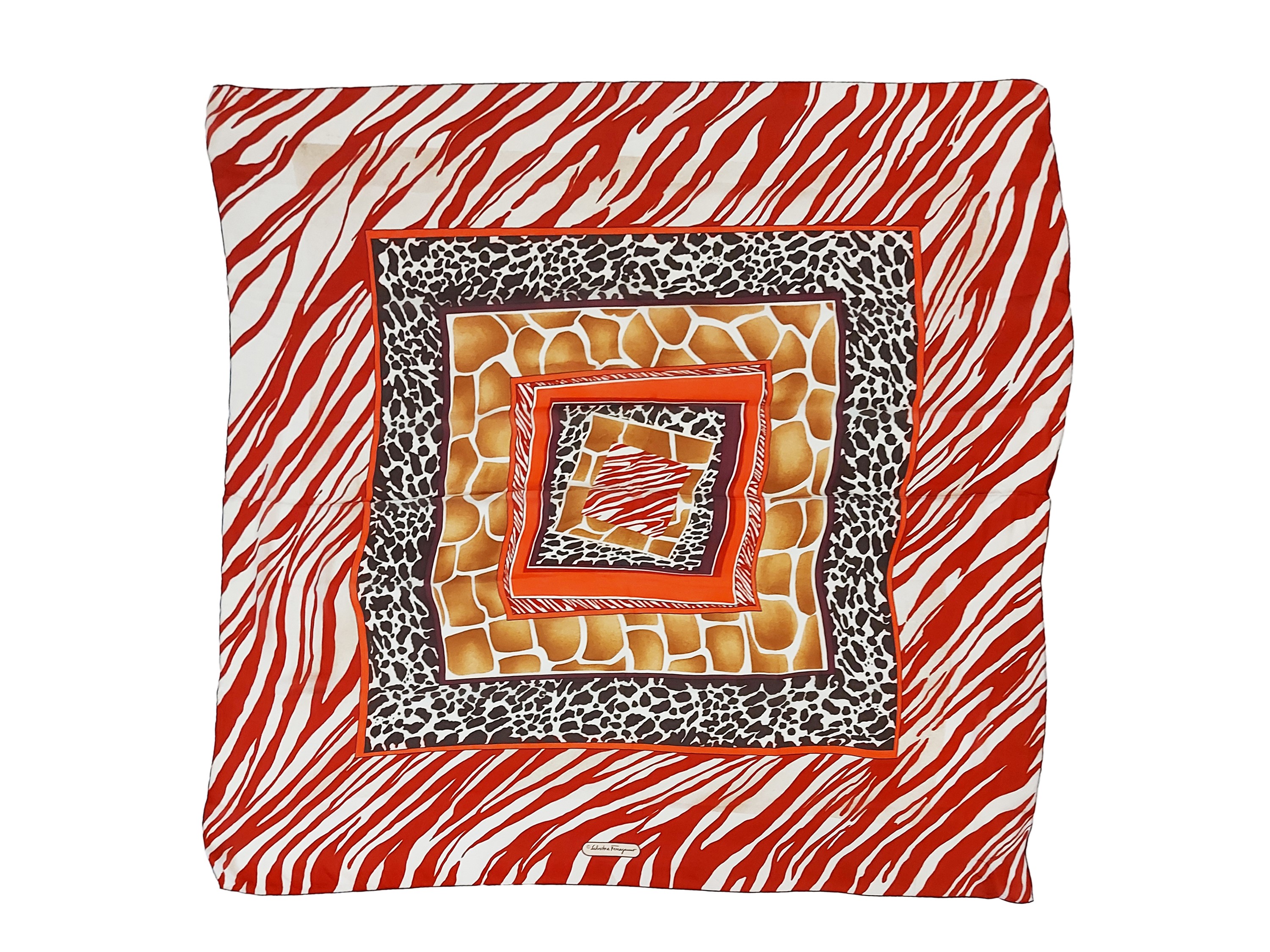 Salvatore Ferragamo - Grande Foulard in Seta Animalier