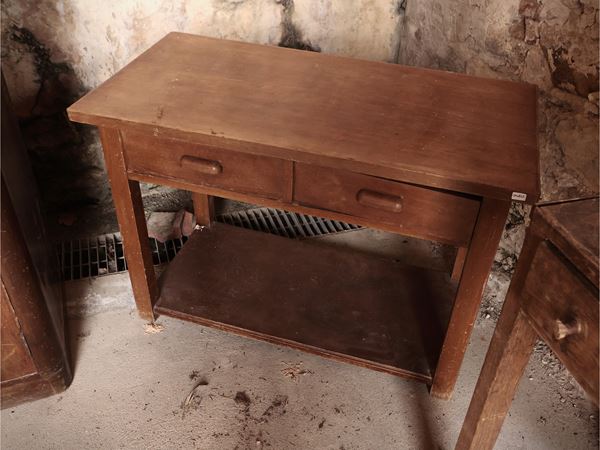 Tavolo da lavoro in legno tenero