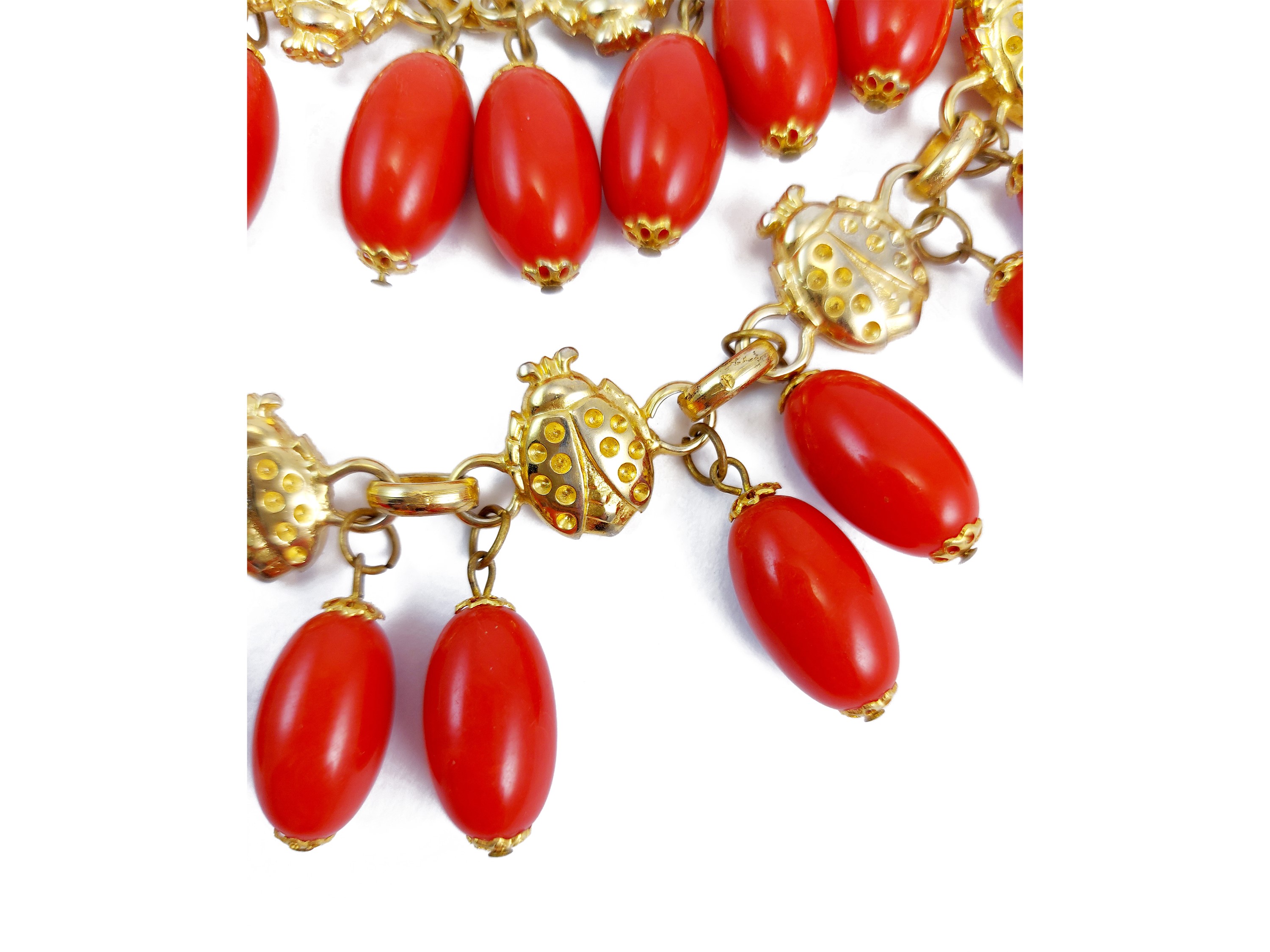 Parure Collana, Bracciale e Orecchini in metallo golden tone