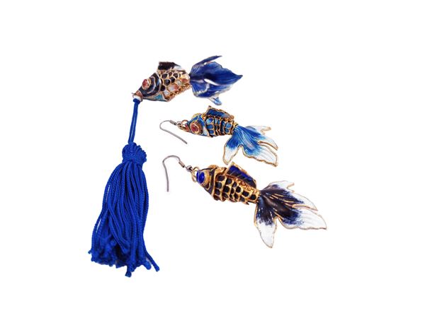 Animalier earrings and pendant