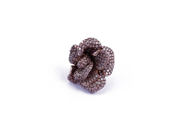 Anello da cocktail in argento 925