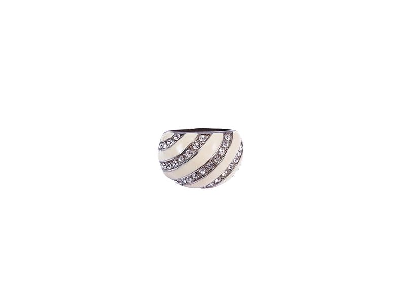 Anello da Cocktail in Metallo Silver Tone