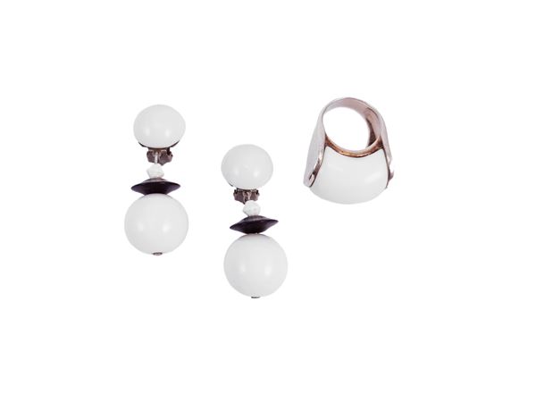 Orecchini a clip e anello