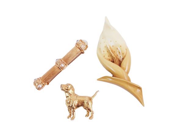 Three brooches