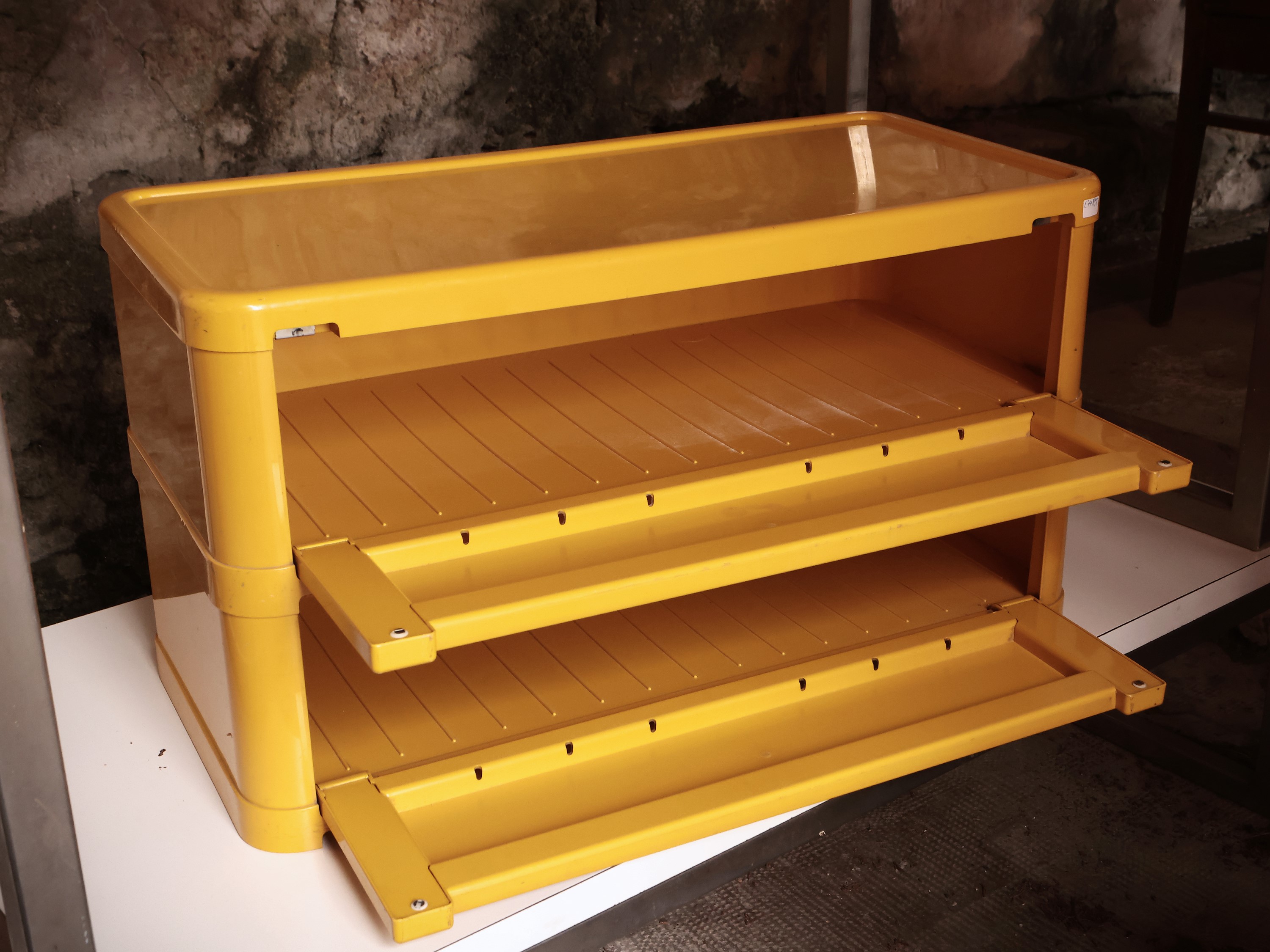 Contenitore 4963 in Plastica Gialla, Olaf Von Bohr per Kartell