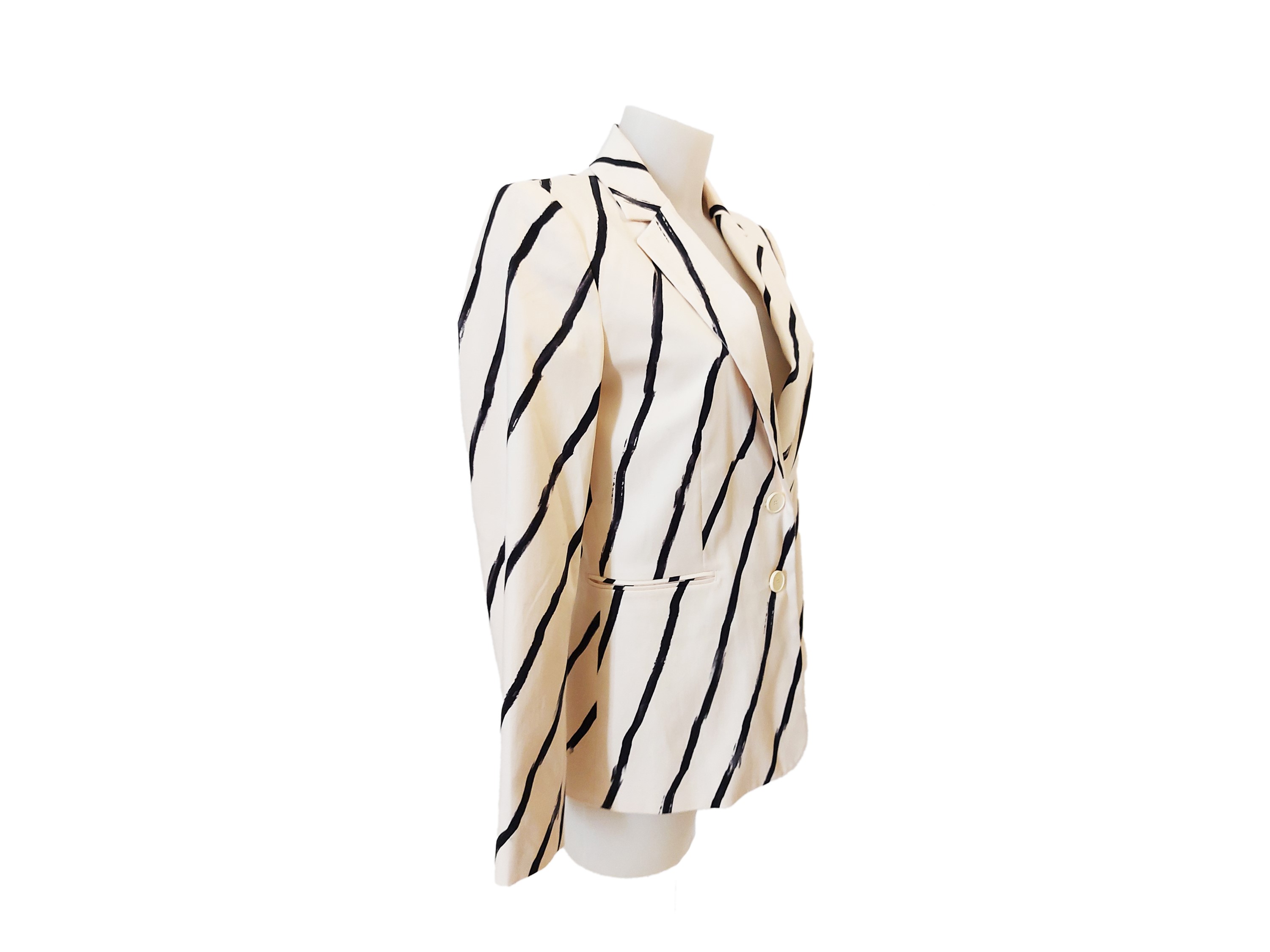 Max Mara - Tailleur Pantaloni in Cotone Bianco e Nero