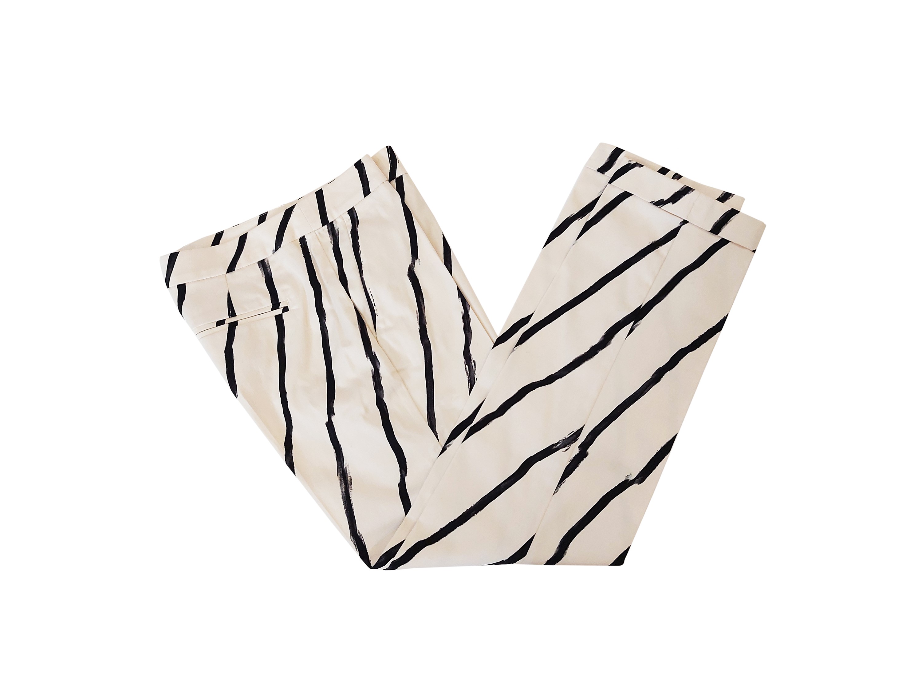 Max Mara - Tailleur Pantaloni in Cotone Bianco e Nero