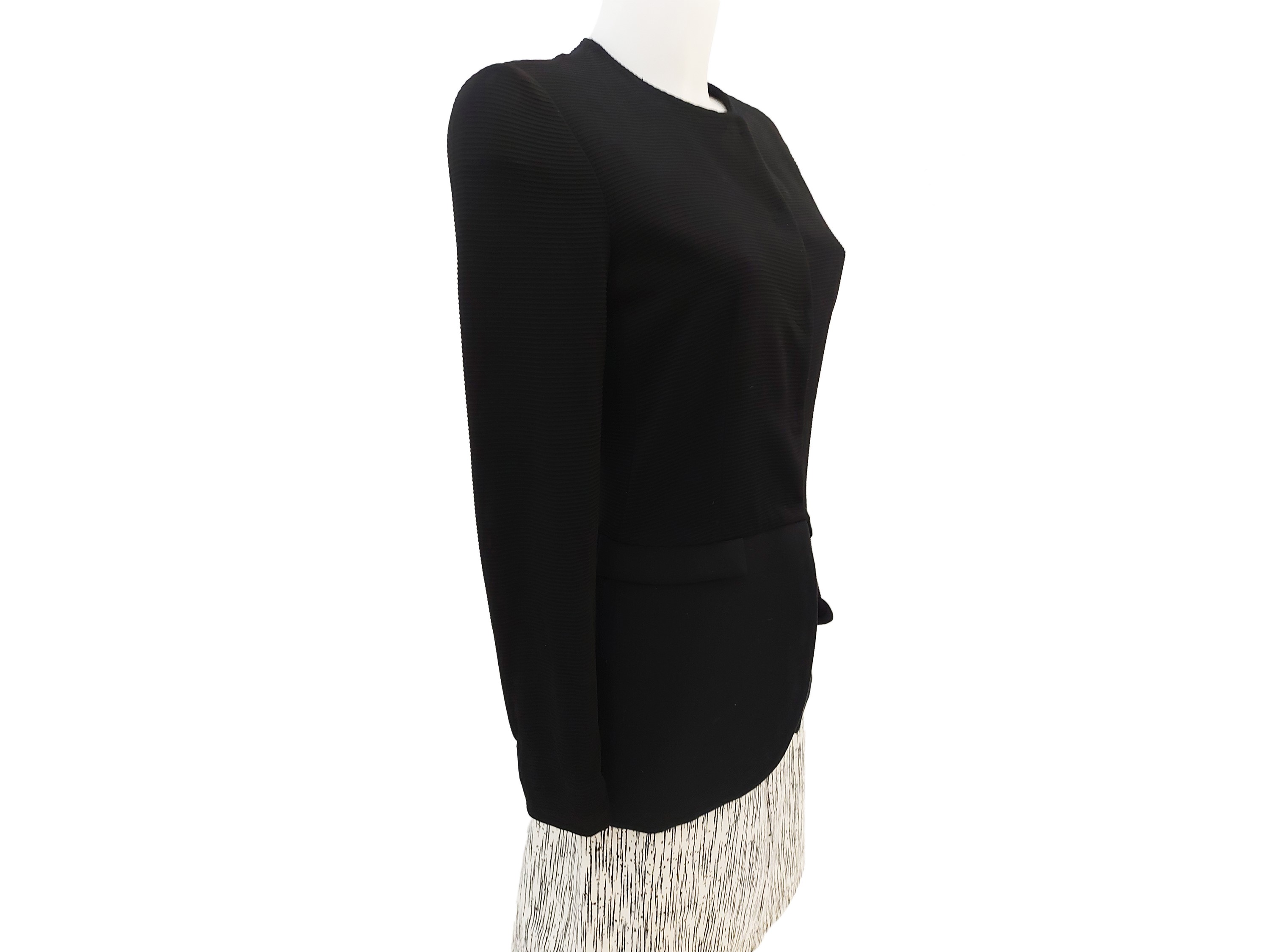 Emporio Armani - Giacca in Viscosa Rigata Nera