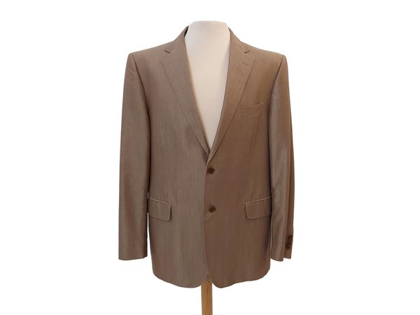 Salvatore Ferragamo - Full in linen and beige silk