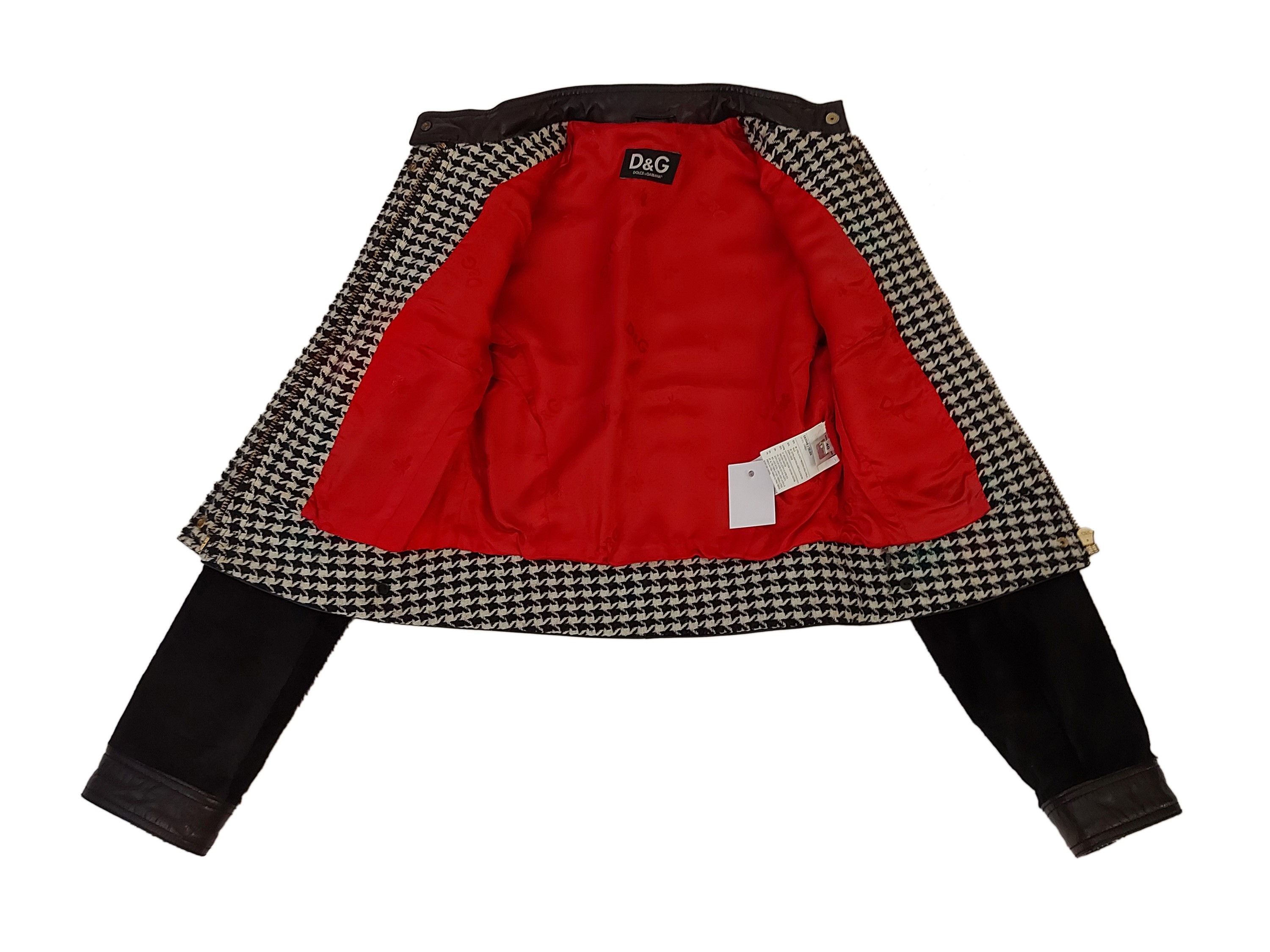 Dolce & Gabbana - Giubbotto in pelle nera e cavallino