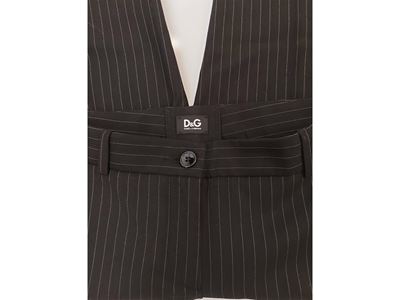 Dolce & Gabbana - Pantaloni Gessati in Lana Nera