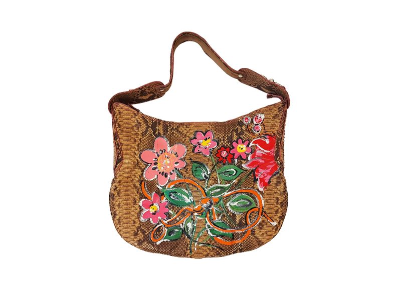 Mauro Volponi - Grande borsa a spalla in pitone