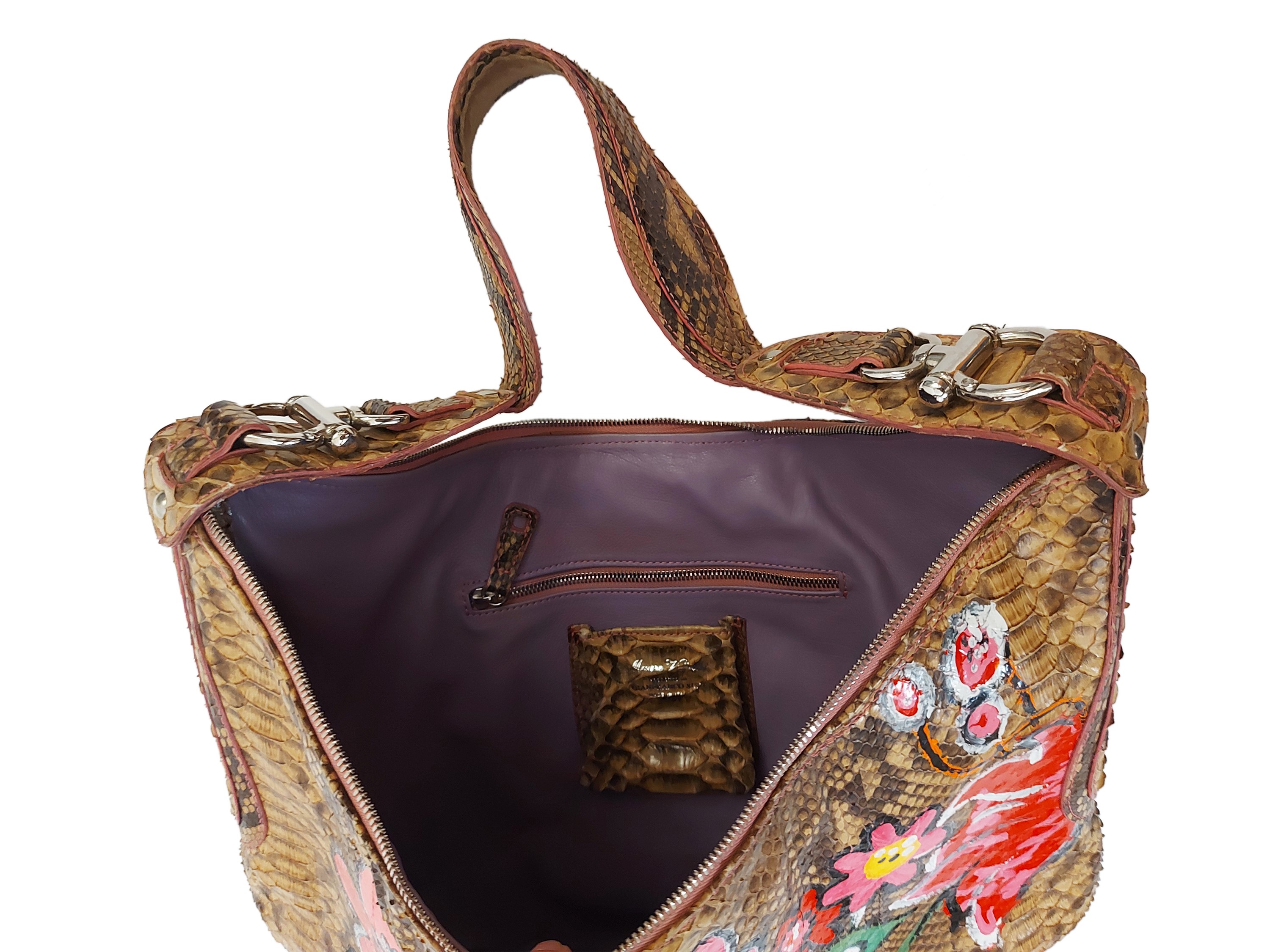 Mauro Volponi - Grande borsa a spalla in pitone